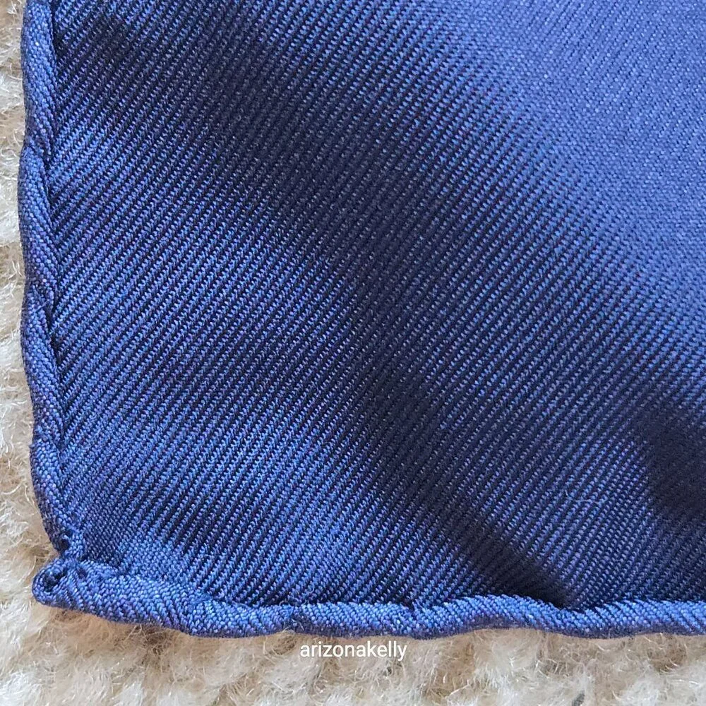 Nina Ricci Silk Twill Square Scarf Hand-rolled Red White Blue Heart